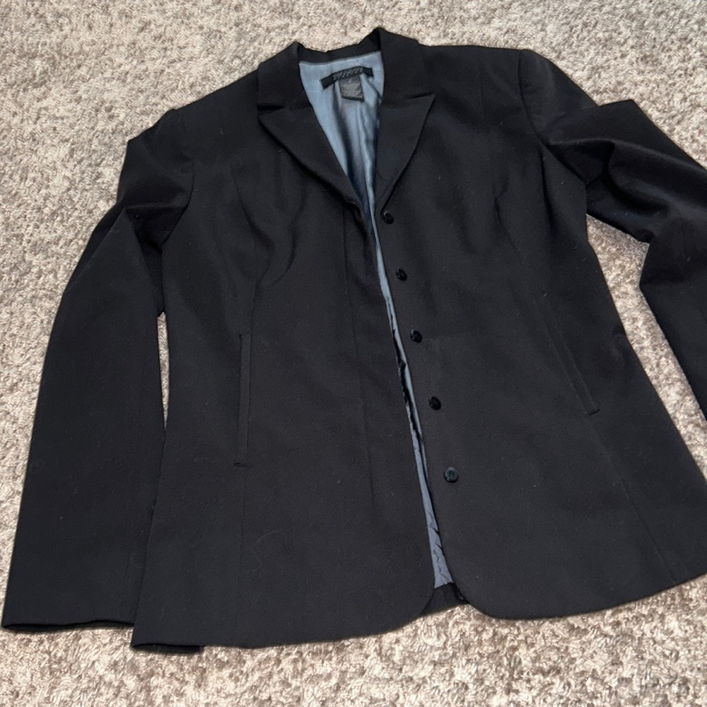 The limited stretch size‎ small long blazer long sleeve button up with pockets